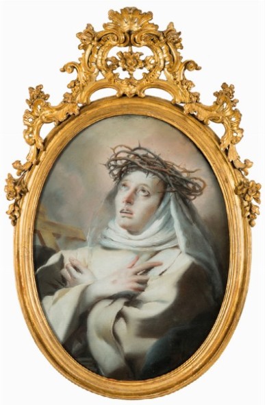 Giandomenico Tiepolo (Venezia 1717-1804) SANTA CATERINA DA SIENA Pastello | stima € 35.000/40.000