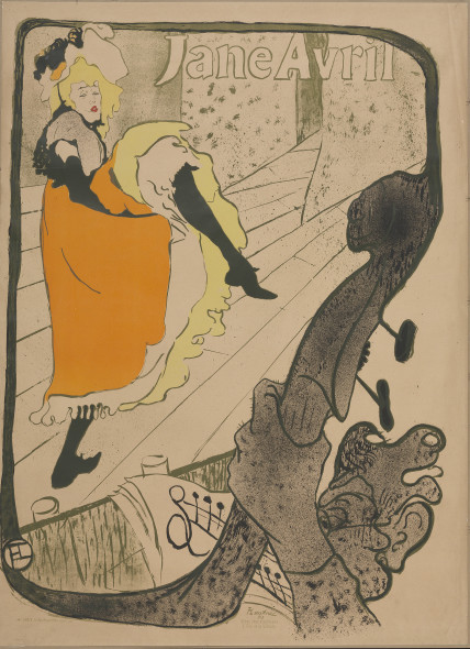 Henri de Toulouse-Lautrec Jane Avril 1893 Lithograph (in five colours) on wove paper, 129,5x94 cm Budapest, Galleria Nazionale (Szepmuveszeti Muzeum) ©Museum of Fine Arts, Budapest 2015