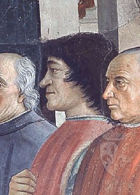 Lorenzo de Medici ritratto da Girlandaio nella Cappella Sassetti