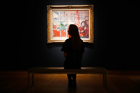     Lot 24 Marc Chagall (1887-1985) Les mariés de la Tour Eiffel     £4,800,000 - £6,800,000     ($6,816,000 - $9,656,000) 