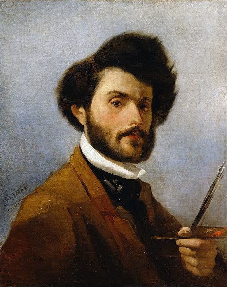 Giovanni Fattori, Autoritratto, 1854, Olio su tela, cm. 60x47,3, Firenze, Galleria d’arte moderna di Palazzo Pitti