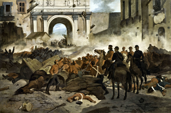 Giovanni Fattori, Garibaldi a Palermo, 1860-1861, Olio su tela, cm. 88x132, Collezione privata, courtesy Società di Belle Arti, Viareggio
