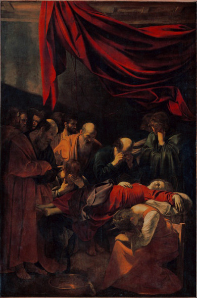 Morte della Vergine Morte della Vergine AutoreMichelangelo Merisi da Caravaggio Data1604 Tecnica	olio su tela Dimensioni	369×245 cm Ubicazione	Musée du Louvre, Parigi