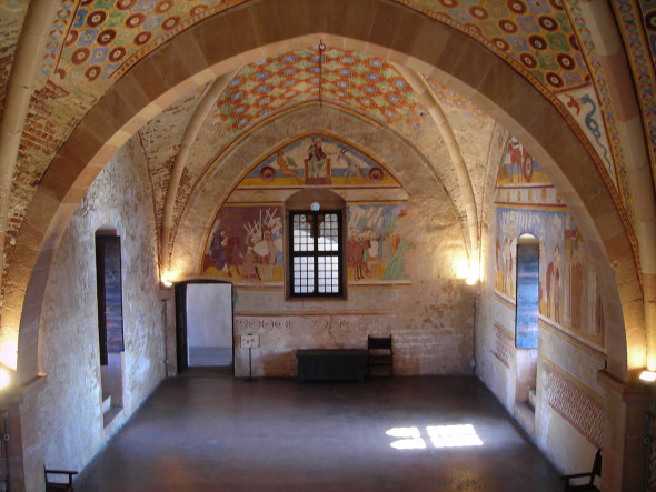 Sala di Giustizia restaurata, Rocca di Angera, Lago Maggiore