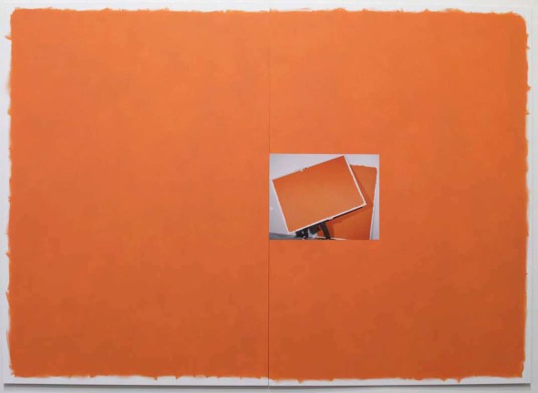 Dominique Figarella, Untitled, 2009, digigrafia e acrilico su alluminio, 220x300x1,5 cm (dittico), courtesy Galerie Anne Barrault, Parigi