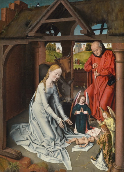 Hans Memling (1430/40–1494) workshop  The Nativity  oil on panel, 99.2 x 72.5 cm  estimate € 1,200,000 – € 1,800,000  Auction 19th April 2016