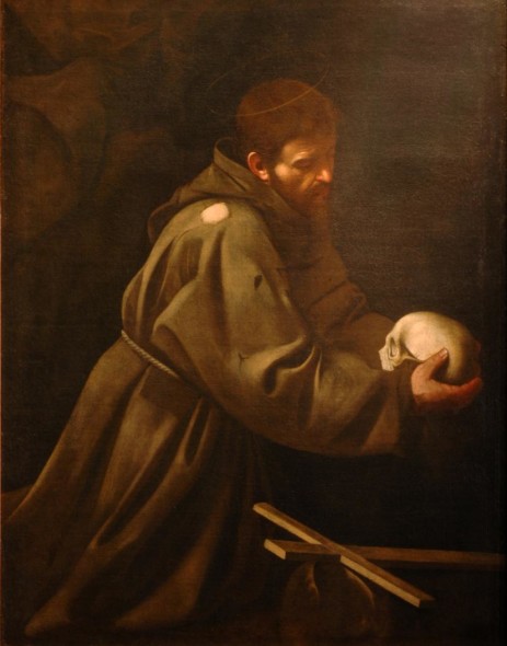 Caravaggio San Francesco in Meditazione 