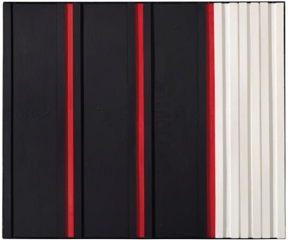 TANO FESTA (1938-1988) Via Veneto 2 Wood, paper and tempera on canvas 149.7 x 179.7 cm Executed: 1961 Estimate: €60,000-90,000