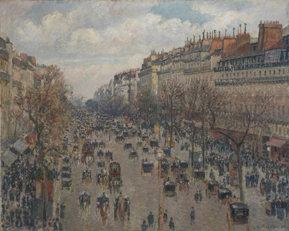Camille Pissarro Boulevard Montmartre. Pomeriggio di sole, 1897 Olio su tela. 74 x 92,8 San Pietroburgo, Museo Statale Ermitage  