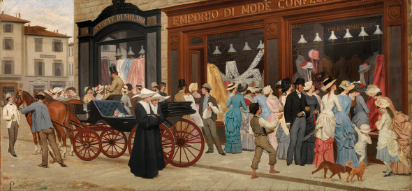 ANTONIO PUCCINELLI La Moda Oil on canvas, 61 x 130.5 cm / 24 x 51.4 in
