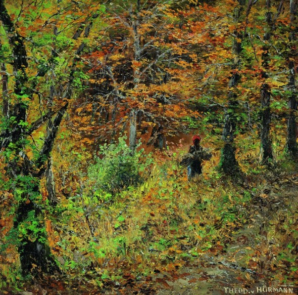 HEODOR VON HÖRMANN, Thicket in an Autumnal Beech Forest, Wessling | c. 1892 © Private collection