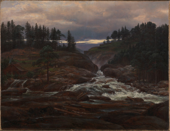 The Lower Falls del Labrofoss (1827) di Johan Christian Dahl 