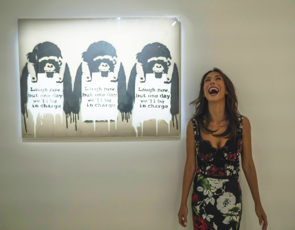 SELFIEADARTE "Ciao Darwin!" #Banksy #WarCapitalismAndLiberty @FondazioneTerzoPilastroMuseo