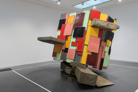 Phyllida Barlow untitled: upturnedhouse, 2 2012. ARTIST ROOMS. Tate and National Galleries of Scotland. Presented by the artist and acquired with assistance from the ARTIST ROOMS Endowment, supported by the Henry Moore Foundation and Tate Members 2015