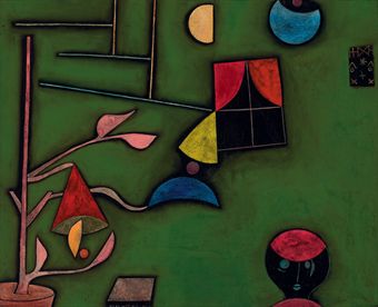 P.Klee, Pflanze und Fenster Stilleben, 1927, 