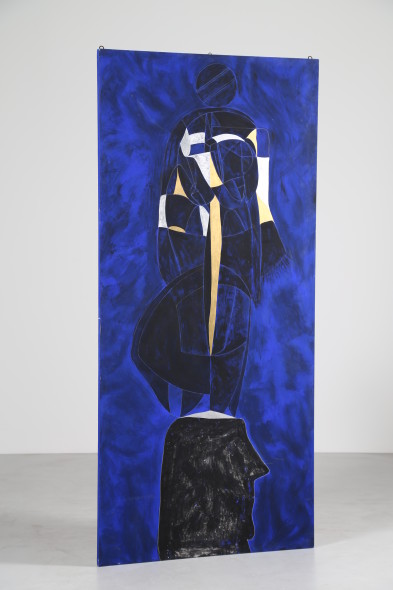 Gino De Dominicis "Senza titolo" tecnica mista su tavola cm 123,5 x 27 stima: 60.000 - 90.000 €
