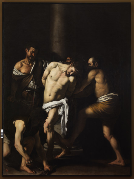 Michelangelo Merisi da Caravaggio  Flagellazione di Cristo (1607-1609) olio su tela cm. 266x213