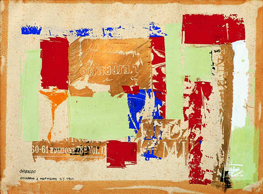 Ezio Gribaudo, Diario di New York (1961), tecnica mista, 28x20cm, Torino, collezione privata