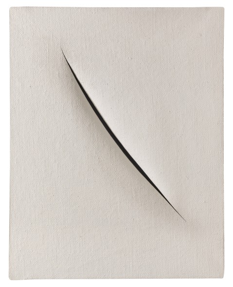 Galleria Robilant + Voena - Lucio Fontana - Concetto Spaziale, Idropittura su tela, 81 x 65 cm