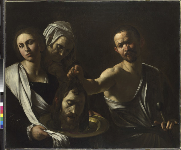 Michelangelo Merisi da Caravaggio Salome receives the Head of John the Baptist  About 1609-10 Oil on canvas  91.5 x 106.7 cm  The National Gallery, London © The National Gallery, London  