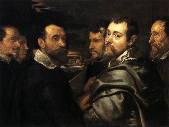 Rubens, Self-Portrait in a Circle of Friends from Mantua, 1602-1604