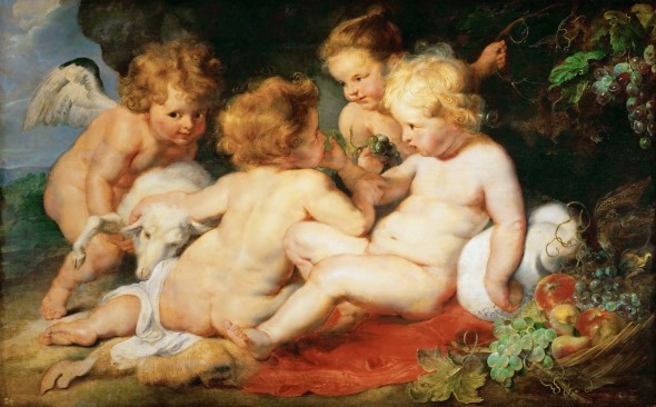 Rubens, Christ and John the Baptist as children and two angels, 1615/1620