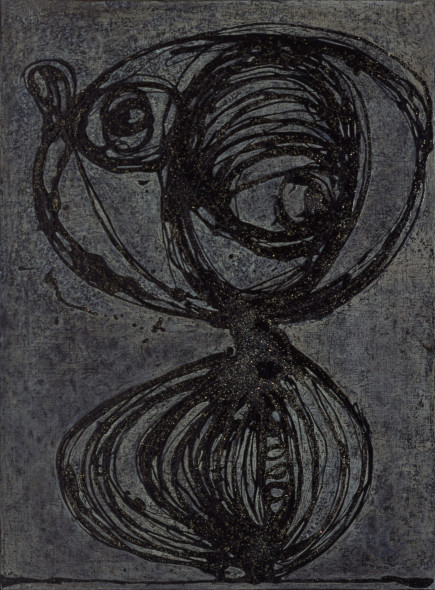 Enrico Baj, Pittura, 1953. Olio e smalto su tela, 80 x 60 cm