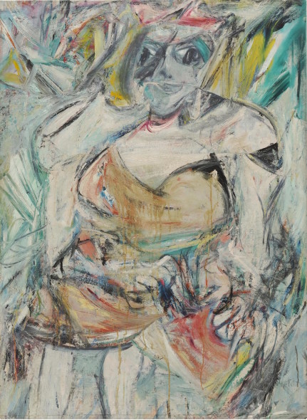 Willem De Kooning  Woman II, 1952  Oil, enamel and charcoal on canvas, 149.9 x 109.3 cm  The Museum of Modern Art, New York. Gift of Blanchette Hooker Rockefeller, 1995  Â© 2016 The Willem de Kooning Foundation / Artists Rights Society (ARS), New York and DACS, London 2016  Digital image (c) 2016. The Museum of Modern Art, New York/Scala, Florence 