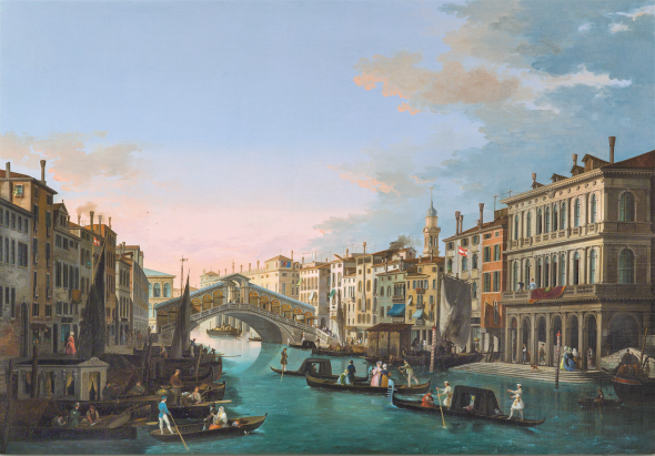 Giuseppe Bernardino Bison (1762-1844) Il canale grande, olio su  tela, 68 x 97 cm  stima € 180.000 - 220.000 
