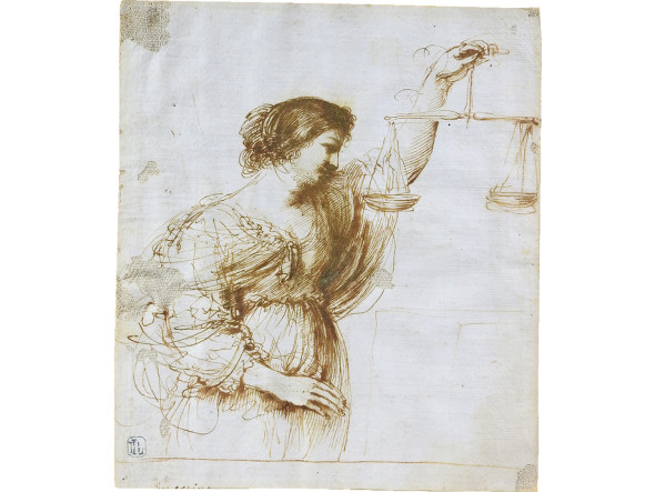 “Allegoria della giustizia” di Giovanni Francesco Barbieri detto il Guercino,