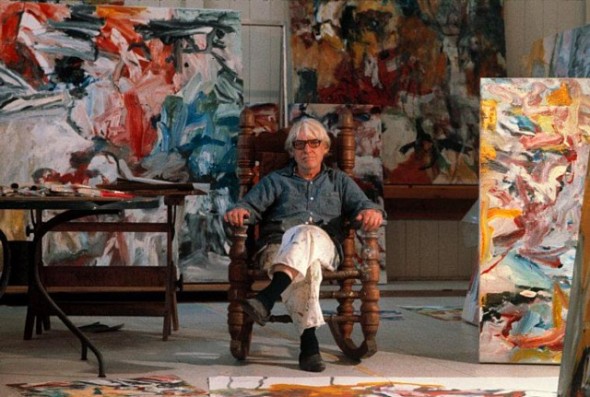 THOMAS HOEPKER  Follow New York. Long Island. 1977. Painter Willem De Kooning in his East Hampton studio.
