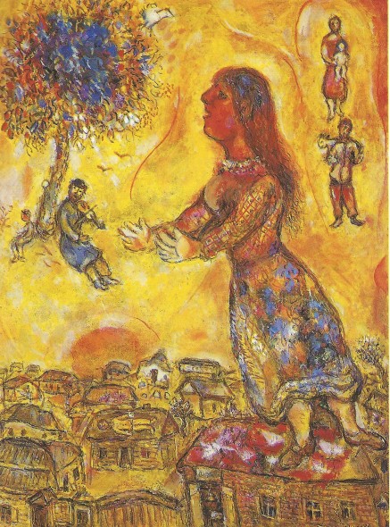 Marc Chagall, Arbre et maisons (olio su tela, cm 73x100, stima: 1.600.000/2.400.000 Euro). 