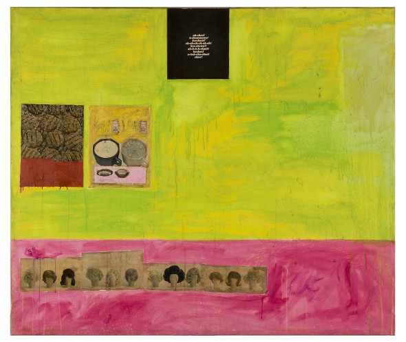7.Umberto Bignardi, '’Allergeni'', 1962, tecnica mista su tela, colori ad acqua e olio, collages, cm 140x160
