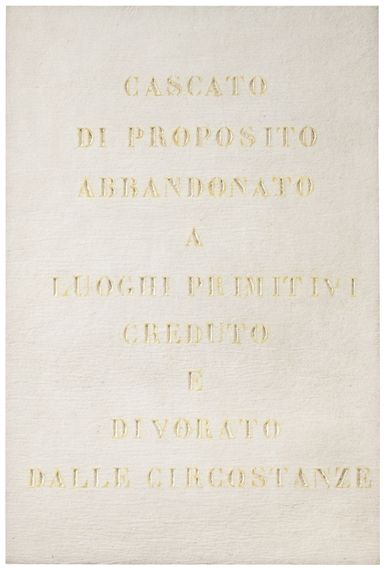 Vincenzo Agnetti Ritratto di missionario (1971) Top Price Top Lot Sotheby's Arte Concettuale Poesia Visiva 