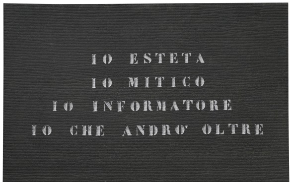 Vincenzo Agnetti "Ritratto d’artista" (1971) Top Lot Top Price Sotheby's Italian Sale Poesia Visiva Arte Concettuale 