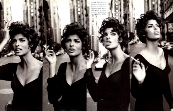 Steven Meisel, Linda Evangelista per Vogue Italia, Giugno 1990.