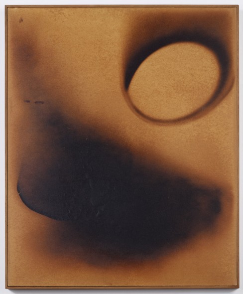 Yves Klein, 1928-1962 Untitled Fire painting, (F 101) 1961 Burned paper mounted on cardboard 625 x 520 mm   © Yves Klein, ADAGP, Paris / DACS, London, 2016. Photo © Museum moderner Kunst Stiftung Ludwig Wien