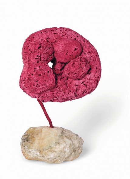 Yves Klein, 1928-1962 Untitled pink Sponge-Sculpture, (SE 207) 1959 Dry pigment and synthetic resin, natural sponge, stone 450 x 280 mm   © Yves Klein, ADAGP, Paris / DACS, London, 2016