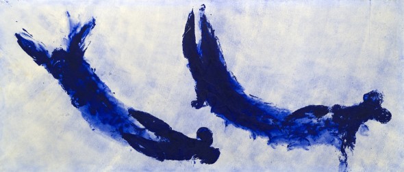 Yves Klein, 1928-1962 Untitled Anthropometry, (ANT 84) 1960 Dry pigment and synthetic resin on paper mounted on canvas 1550 x 3590 mm   © Yves Klein, ADAGP, Paris / DACS, London, 2016