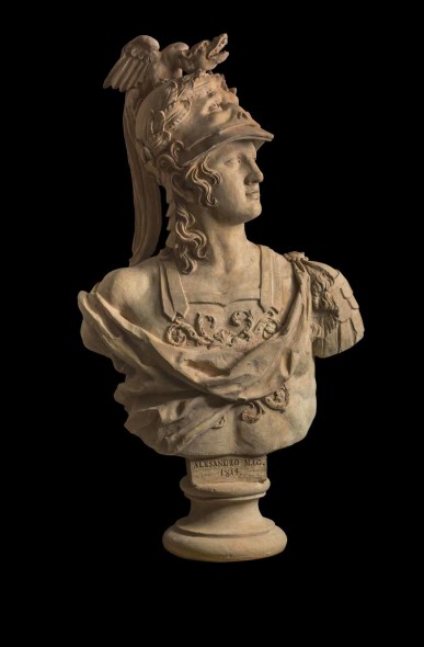 Domenico Paci: Alessandro Magno 1819 Terracotta, 132 × 67.5 × 42 cm. Galleria Longari Arte Milano