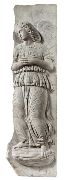 Scuola dell´Italia settentrionale, inizi sec., XVI ANGELO, scultura in marmo, cm 87x25,5