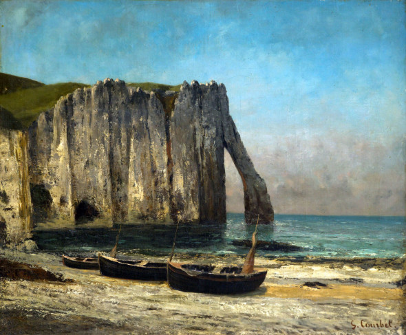 Gustave Courbet La scogliera a Etretat 1869 olio su tela cm 63 x 76