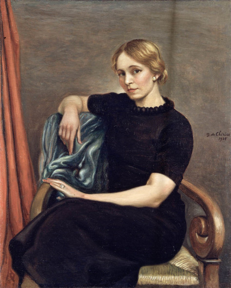 Giorgio De Chirico Ritratto di Isa in abito nero,  1935 - Olio su tela © Galleria Nazionale d’Arte Moderna e Contemporanea di Roma