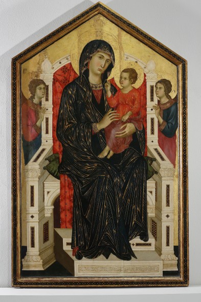 Maestro di Badia a Isola - Madonna  in trono col Bambino fine XIII Secolo
