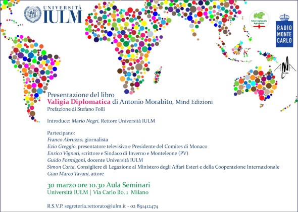 Presentazione libro, Valigia diplomatica di Antonio Morabito,Università IULM, Milano