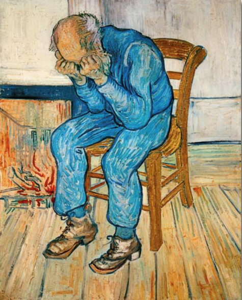 Vincent van Gogh, Vecchio che soffre, 1890, olio su tela 