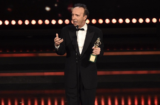 Italian actor Roberto Benigni receives the 'David di Donatello Award 2017' for his career in Rome, Italy, 27 March 2017. The David di Donatello award is a film prize presented annually to honour the best of Italian and foreign motion picture productions. ANSA/GIORGIO ONORATI