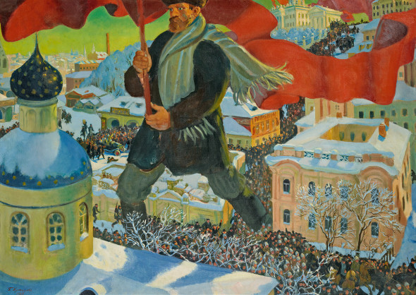  Boris Kustodiev, The Bolshevik, 1920. Oil on canvas. 101 x 140.5 cm. State Tretyakov Gallery, Moscow Photo © State Tretyakov Gallery. 