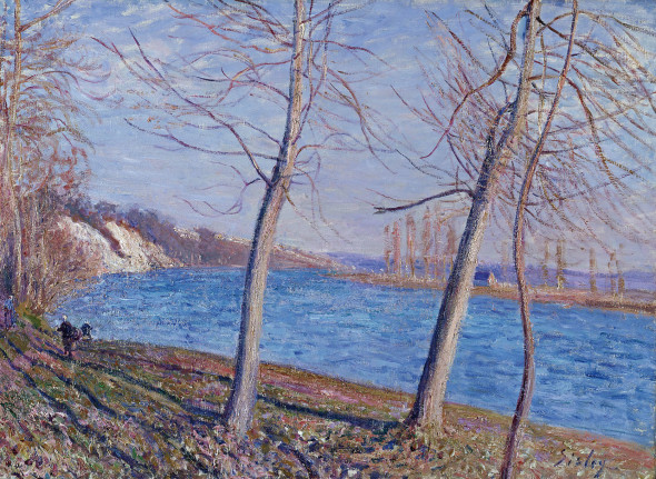 Alfred Sisley, Sulla riva del fiume a Veneux,1881, olio su tela, cm 59 x 79