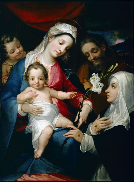 Alessandro Casolani - S. Famiglia    con S. Giovannino e S. Caterina d'Alessandria